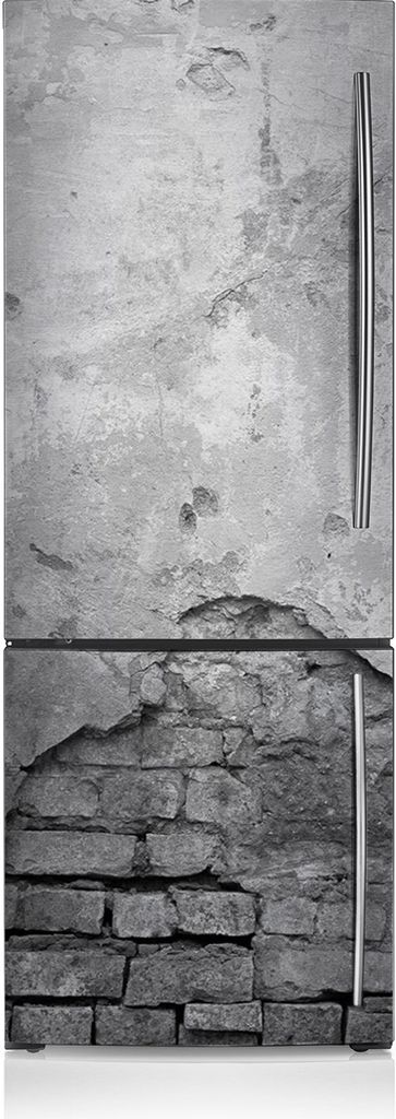 Kühlschrank Aufkleber Kühlschrankmagnete Dekoration Kühlschrankfolie 60x180 cm - Alte Mauer