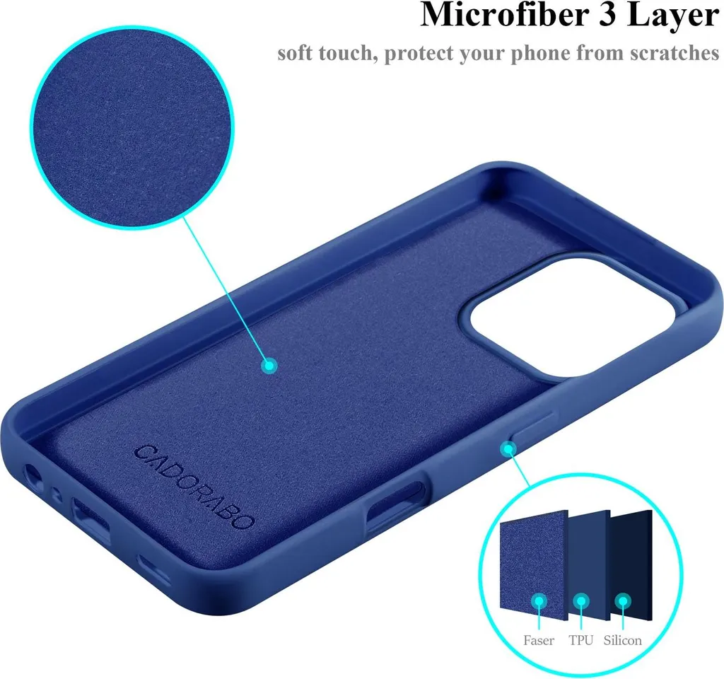 Cadorabo Custodia per LG V30 in AZZURRO METALLICO - Morbida Cover Protettiva Sottile di Silicone TPU con Bordo Protezione - Ultra Slim Case Antiurto Gel Back Bumper Guscio