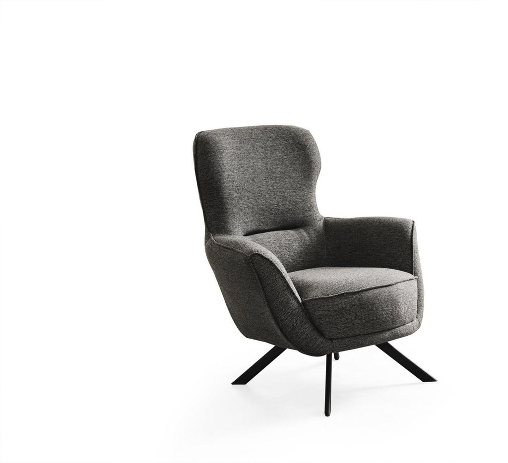 Grau Farbe Modern Design 1-Sitzer Sessel Stoff Textil Material Modern Design