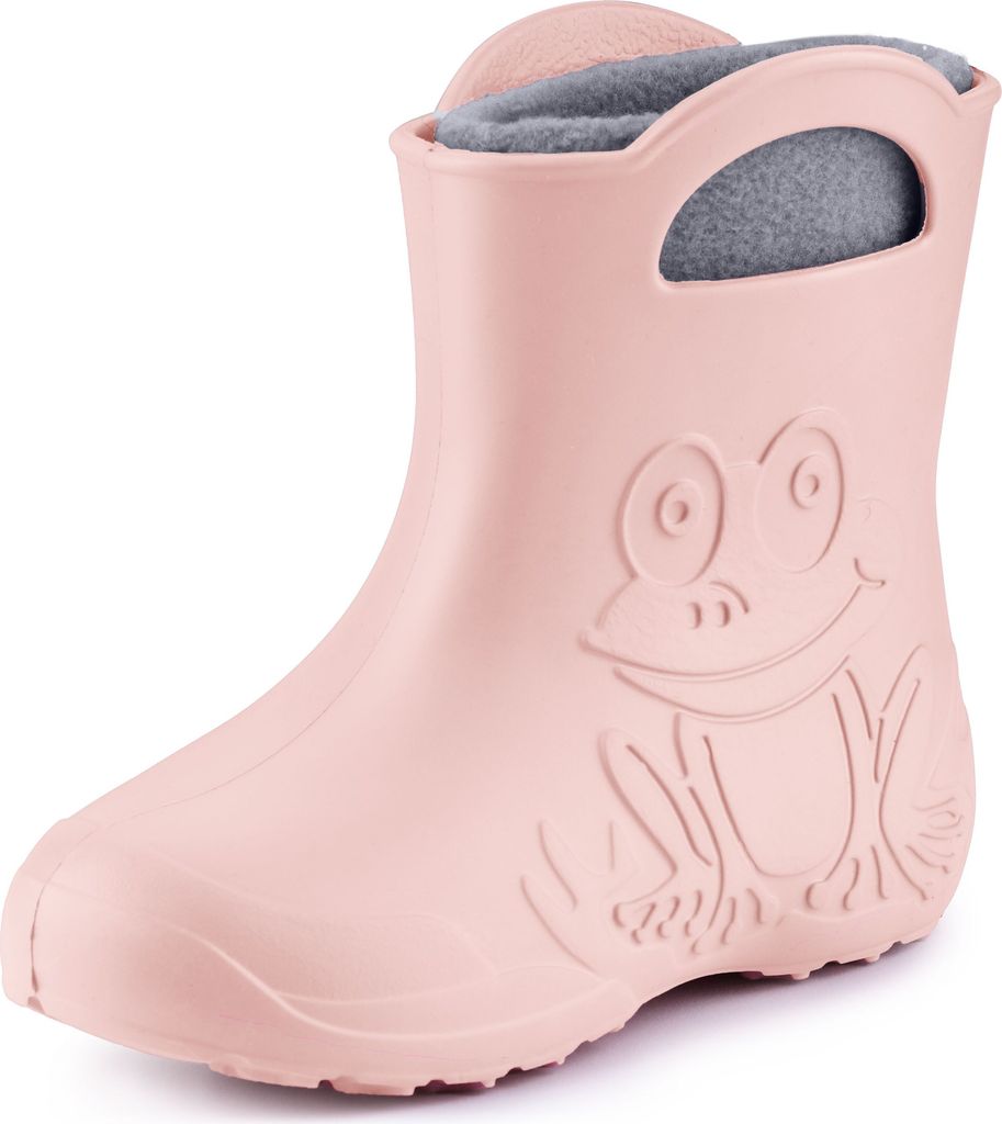 Ladeheid Eva Kinder Jungen Mädchen Gummistiefel Regenschuhe gefüttert LA-CA-03 (Puderrosa, 22/23 EU)