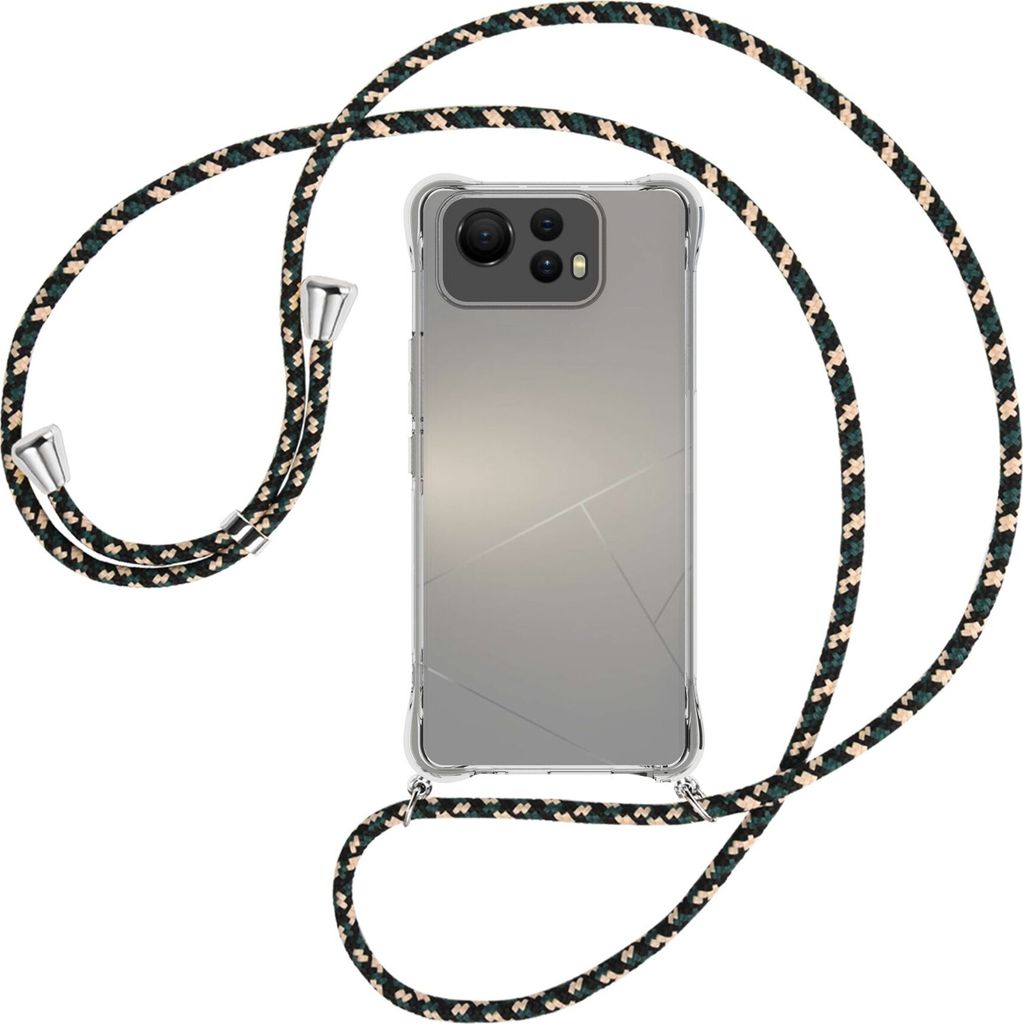 Handykette Backcover-Schutzhülle mit Band (Metall silberfarben) für Asus Zenfone 12 Ultra - camouflage