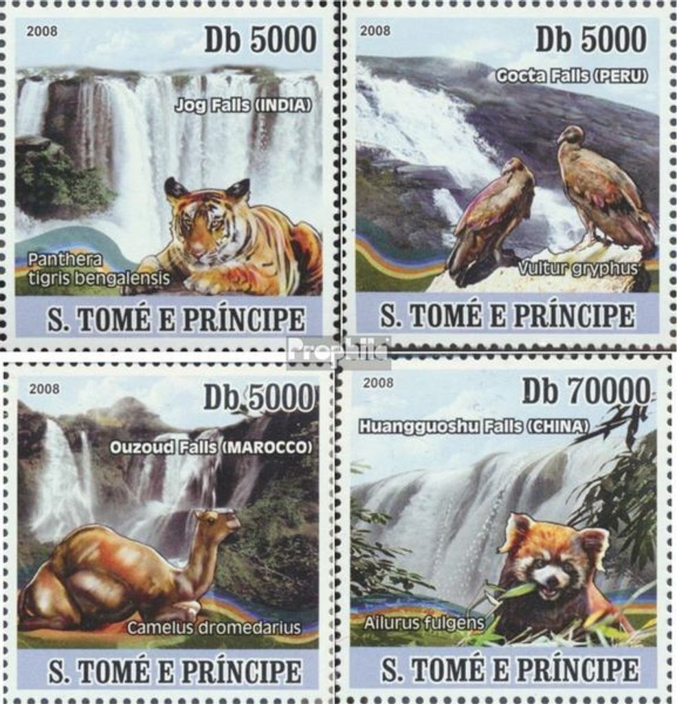 Briefmarken Sao Tome e Principe 2008 Mi 3416-3419 Produktbild 