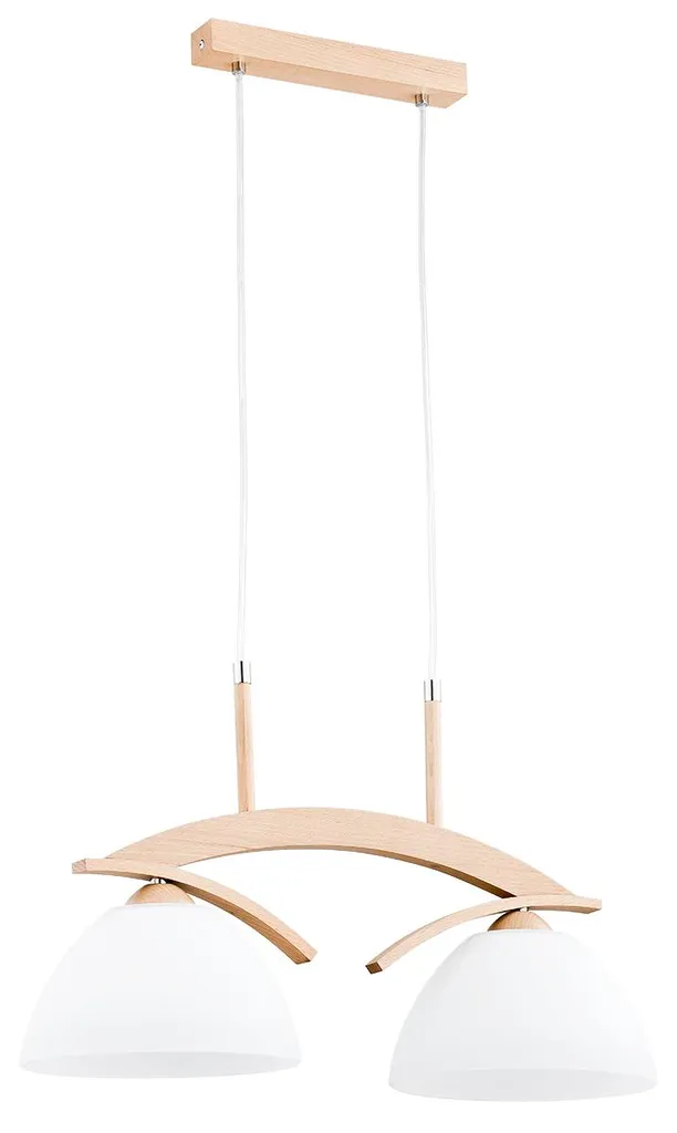 Suspension salle à manger en bois FLOP - Grand luminaire table 95cm Alfa