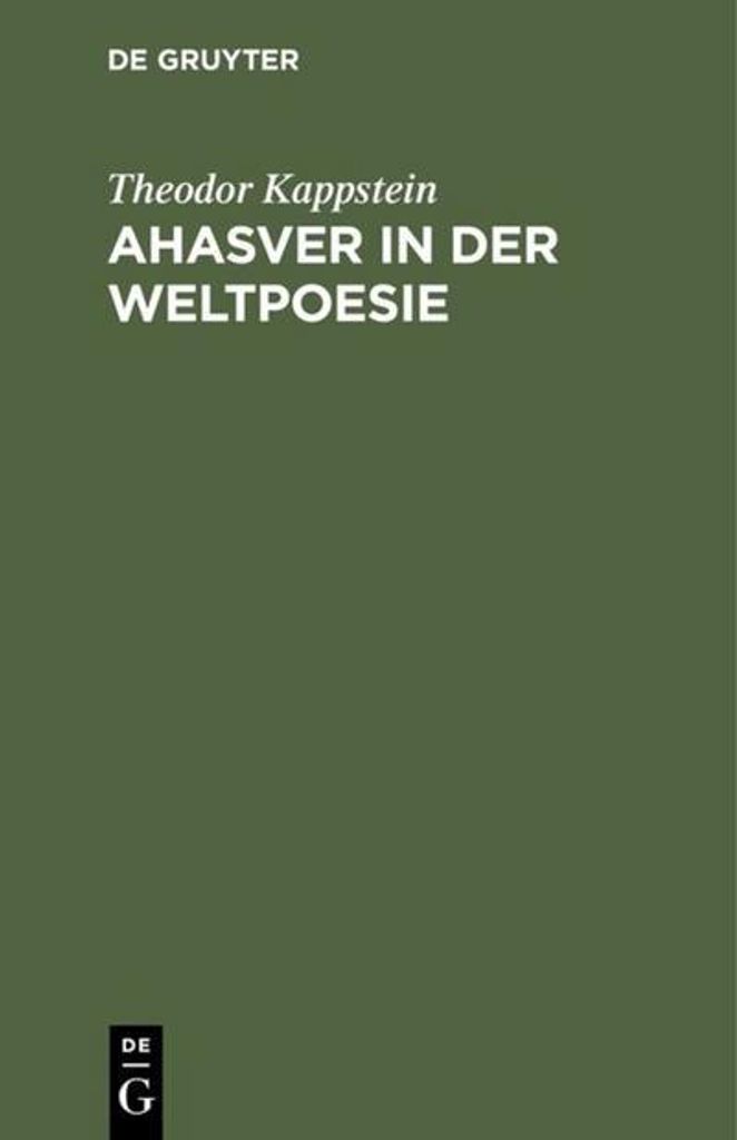 Ahasver in der Weltpoesie