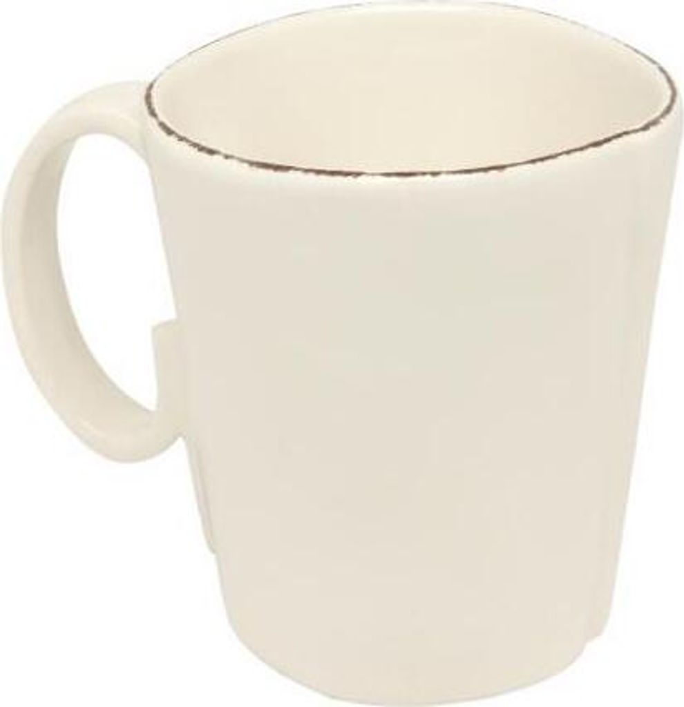 Becher, Tasse LASTRA BIANCO weiß D. 10cm H. 11cm Keramik VIRGINIA CASA