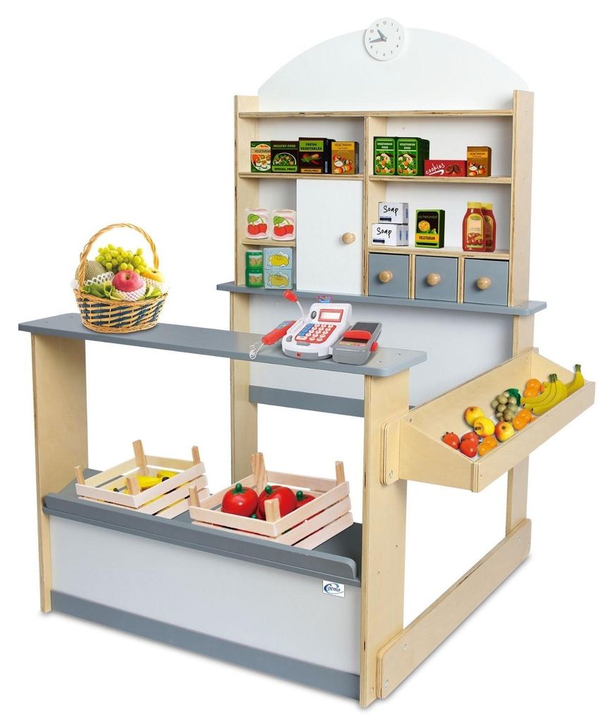 Kaufladen Kinder Kaufmannsladen Holz Verkaufsstand mit 3 Produktbild 