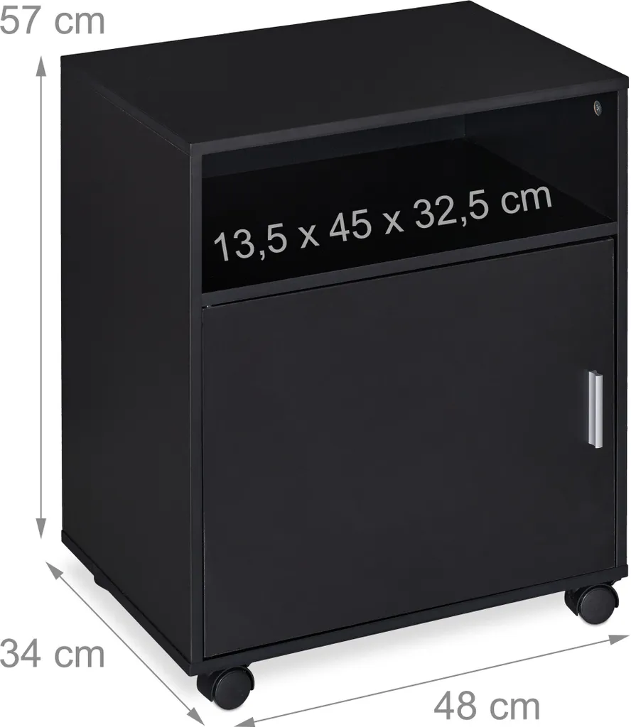 Caisson de bureau mobile 3 compartiments robuste et compact blanc - 4