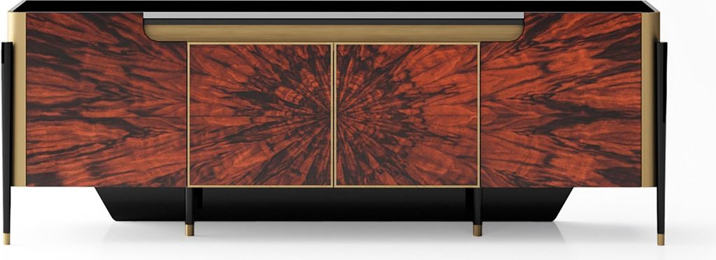 Exklusive Braune Konsole s Sideboard Moderne Holzmöbel