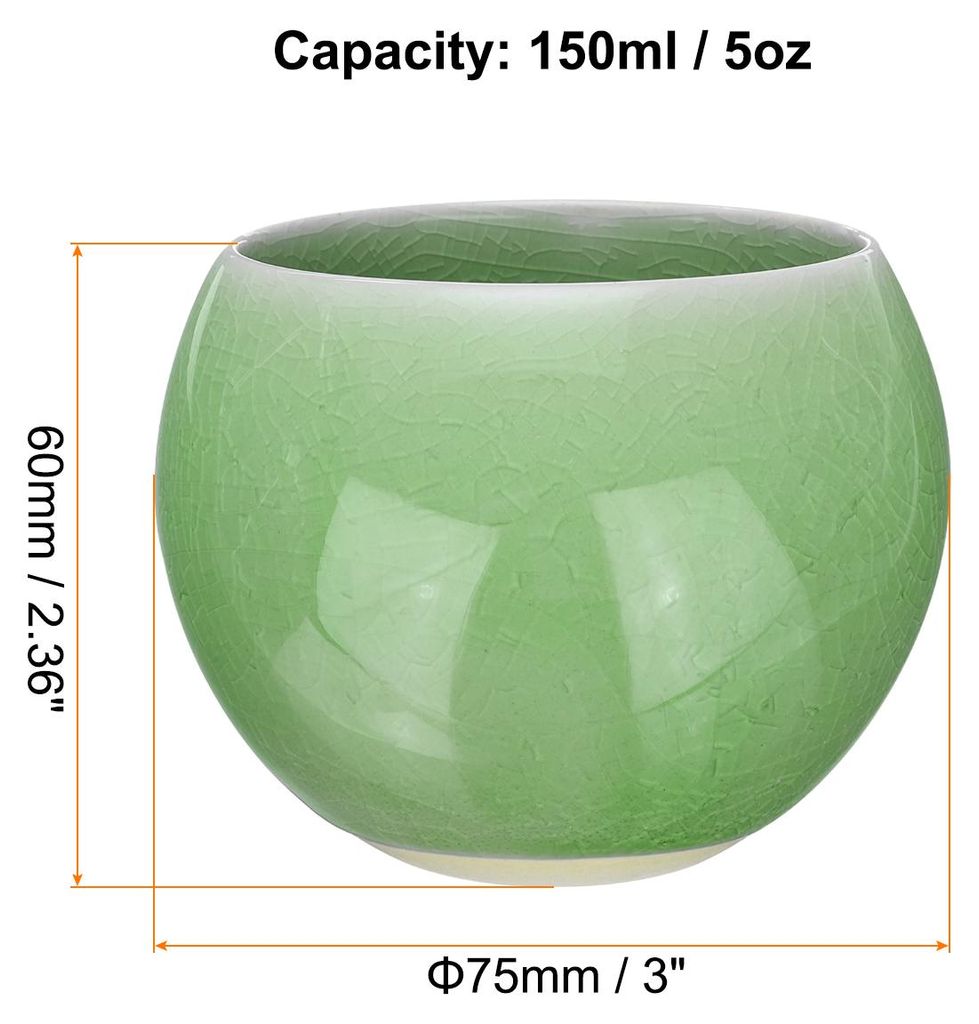 2 Stš¹ck handgefertigte Teeschalen 150ml / 5oz Eisriss Dekoration Chinesische Japanische Teetasse Keramik Gong Fu Teeset fš¹r Bš¹ro Zuhause G...