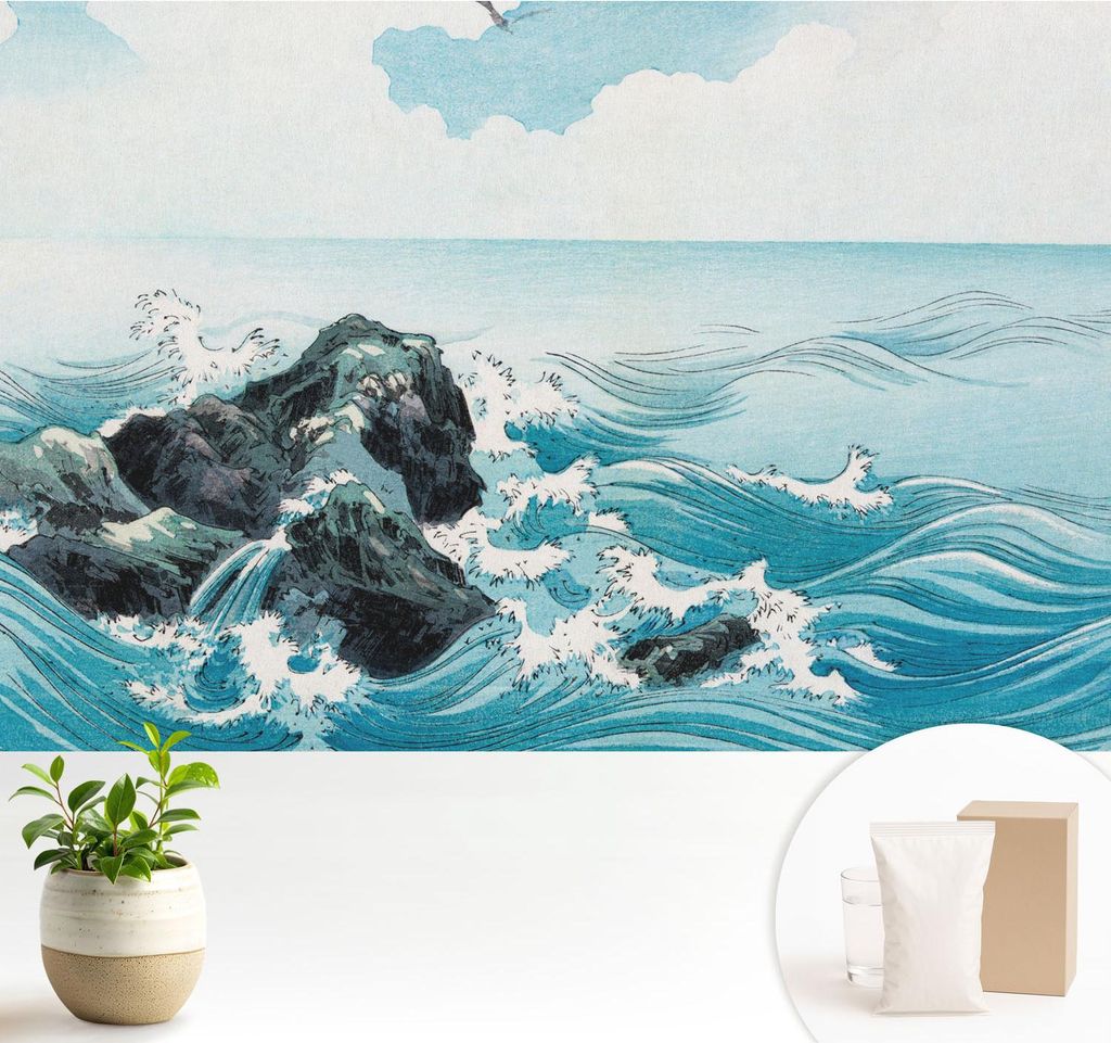 Fototapete - 104x70 cm - Tapete - Wandtapete - Wandbilder - Dekofolie - Tapete Folie - Wand - Dekoration - Wohnzimmer - Meeresszene