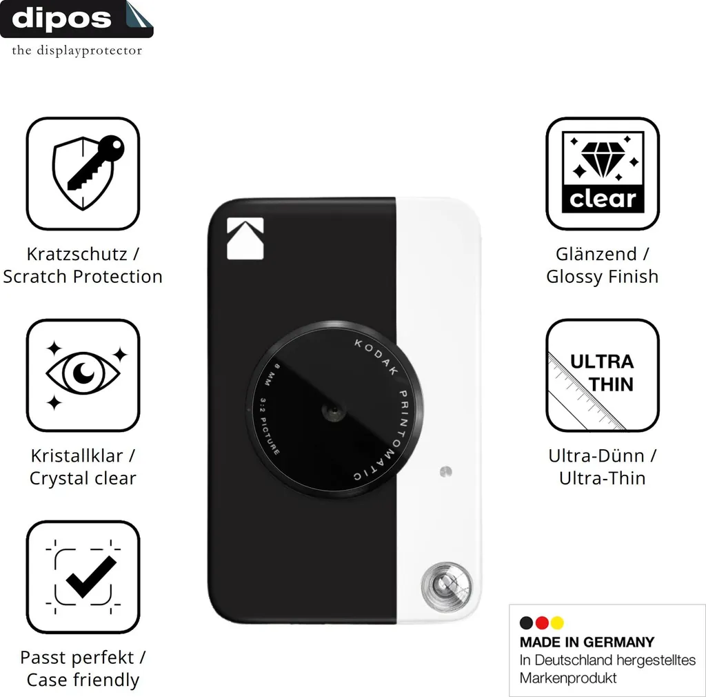 Dipos I 6X Pellicola Protettiva In Cristallo Per Gigaset C570 – Protezione Anti Graffio, Made In Germany, Trasparente