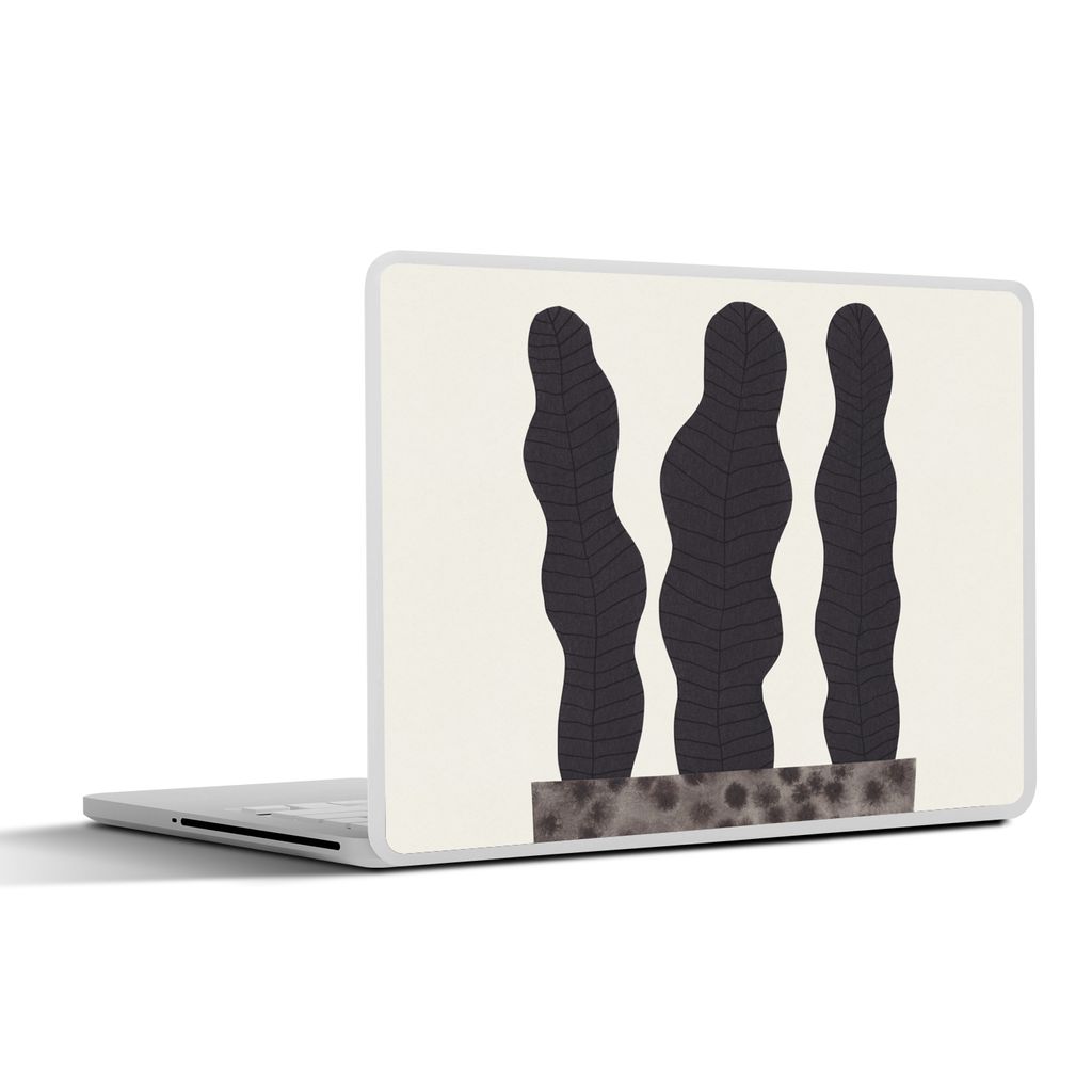 MuchoWow Laptop Aufkleber Sticker Cover Vase - Pflanzen - Blumen - Pastell 31x22.5 cm - Laptop-Deko