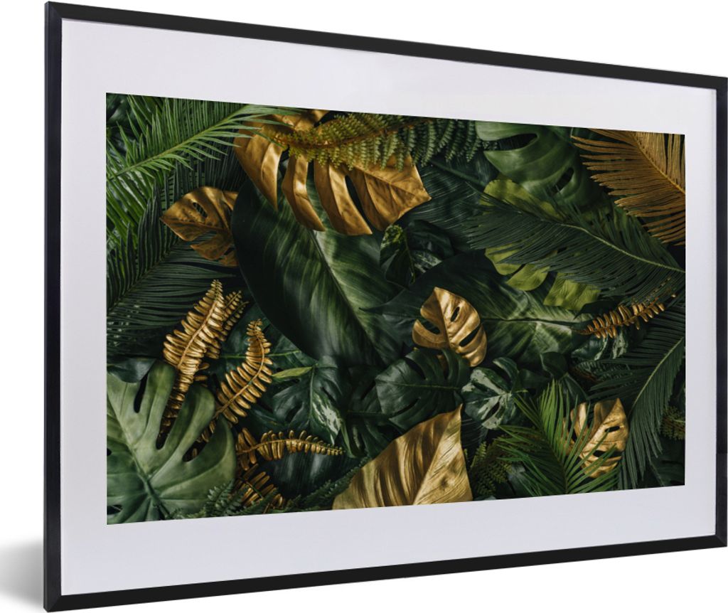 MuchoWow® MuchoWow® Gerahmtes Poster Blätter - Muster - Produktbild 