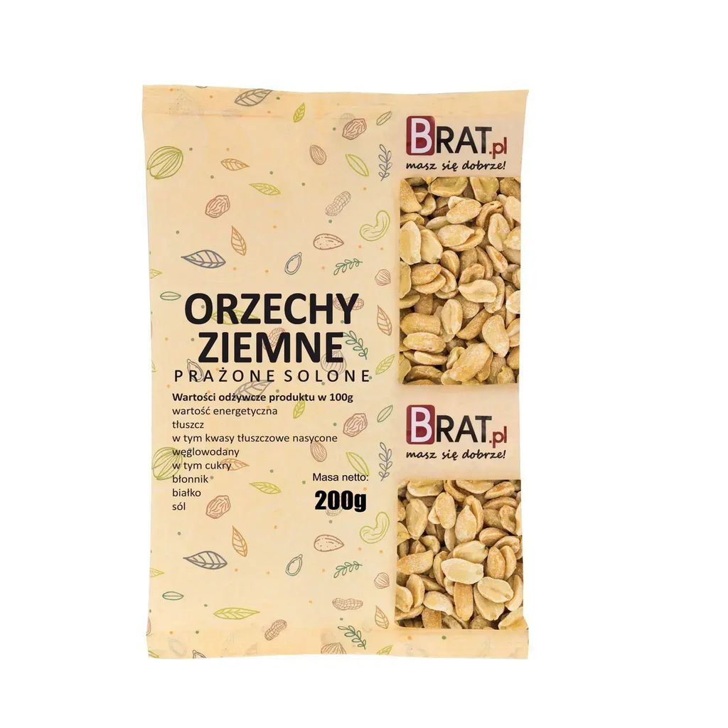 Orzechy ziemne prażone solone 200g Brat.pl Zdjęcie produktu 