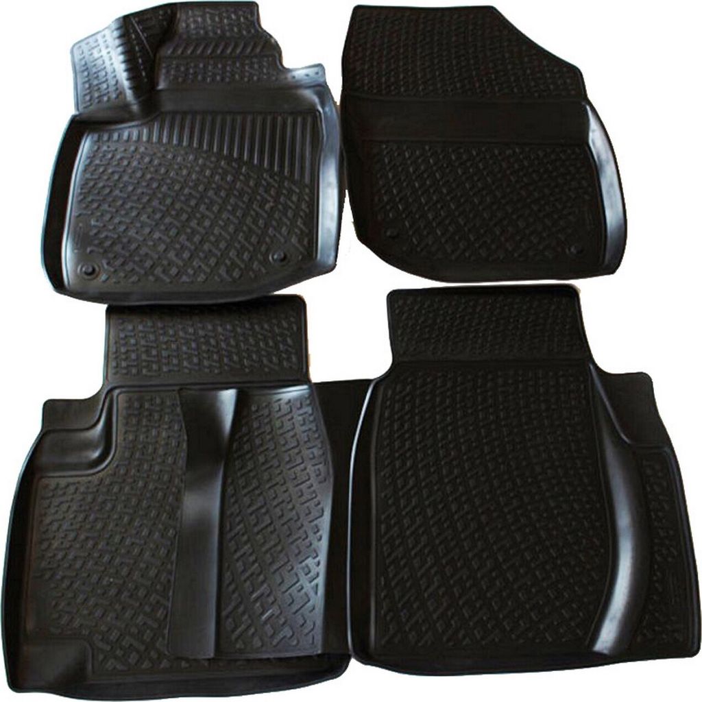 J&J AUTOMOTIVE | 3D Automatten Gummi Matten Gummifußmatten TPE Passend Für Honda Civic Hatchback 5 door 2012-2016, Schwarz, Anti-Rutsch, Allwette...