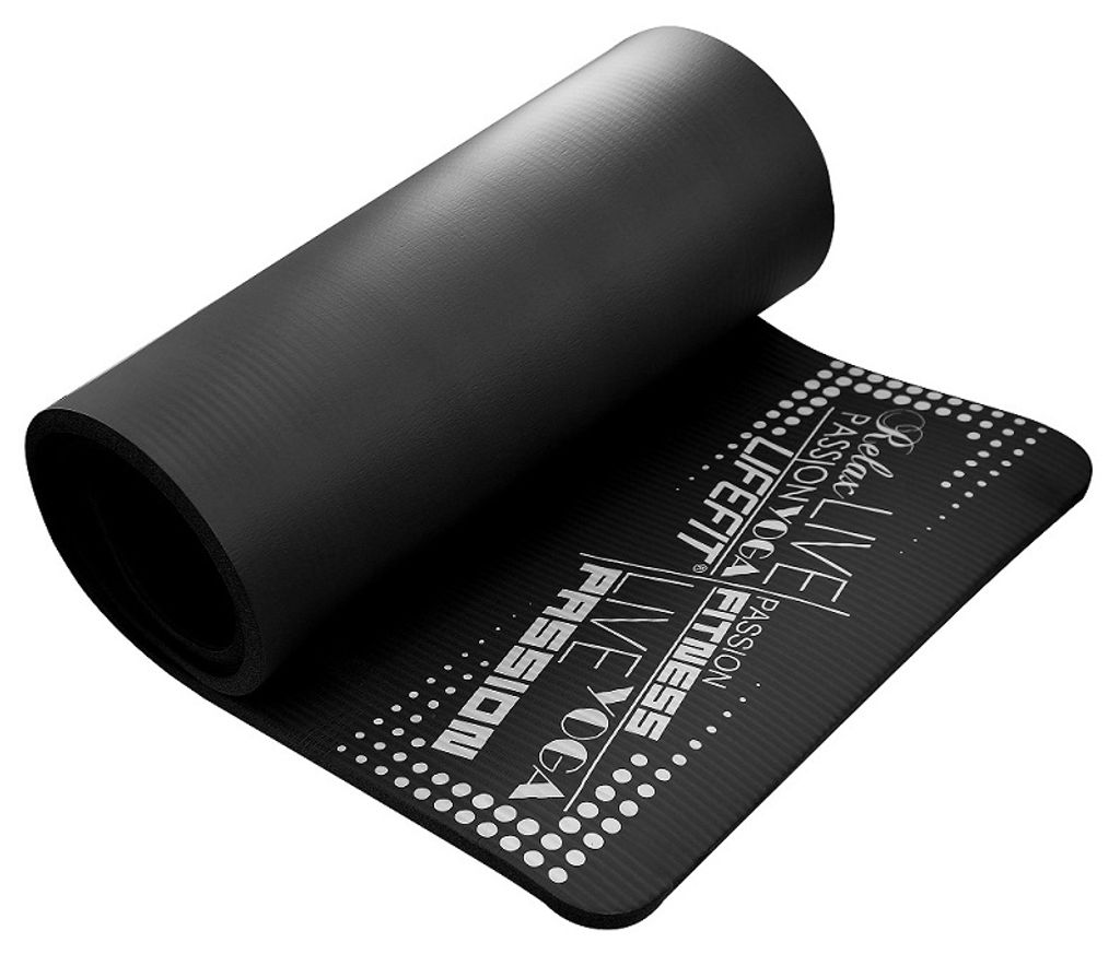 LIFEFIT Gymnastikmatten Exclusive Plus, schwarz, 180x60x1.5 cm