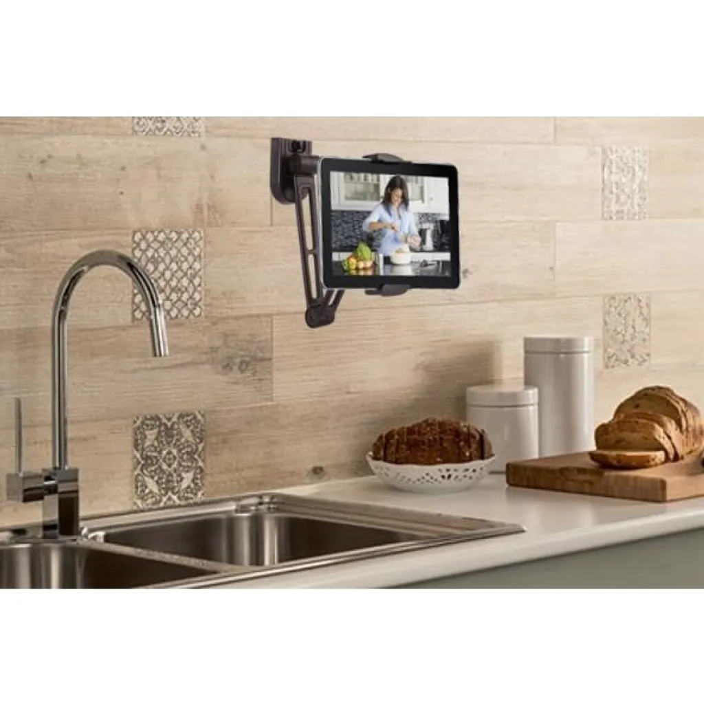 Support tablette mural universel Techly robuste avec bras extensible