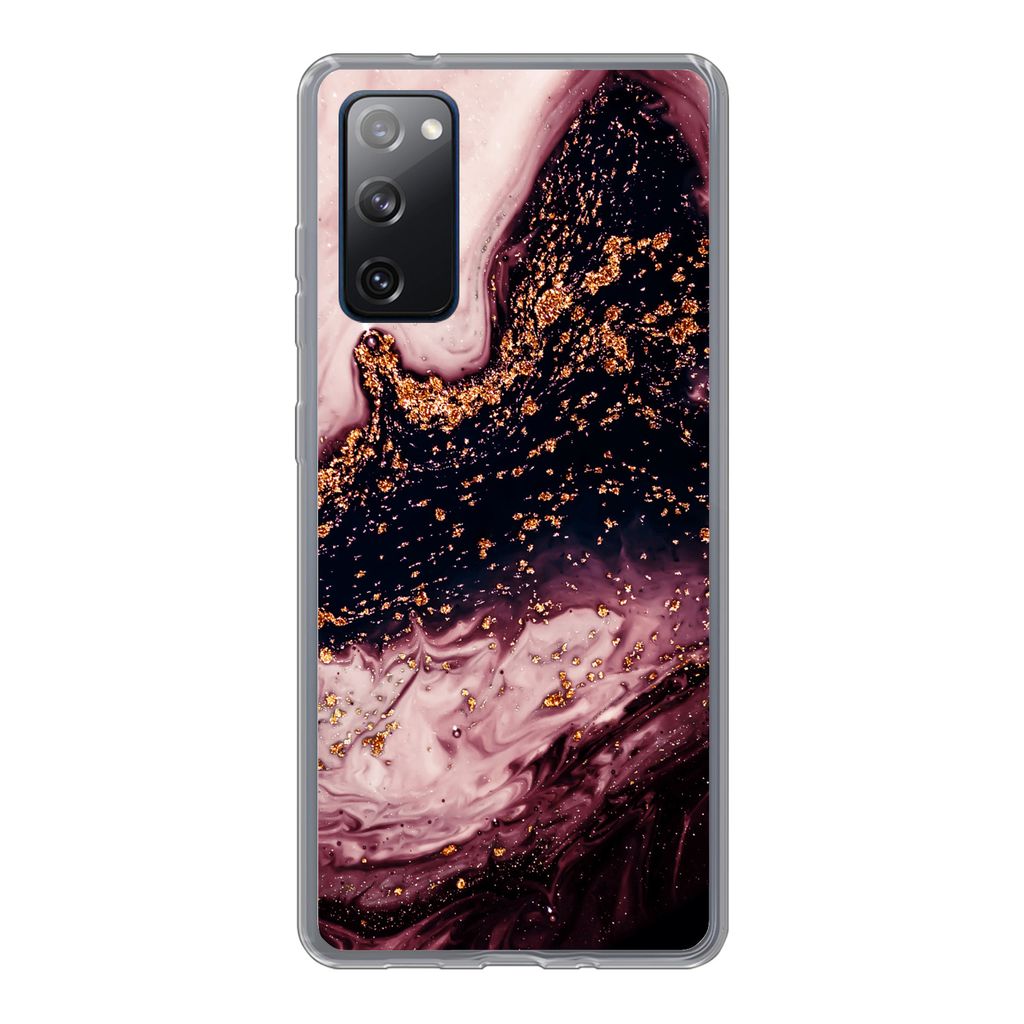 MuchoWow Handyhülle Schutzhülle Hülle für Samsung Galaxy S20 FE Marmor - Natursteine - Mineralien Silikon Softcase Handy Hülle - Abdeckung