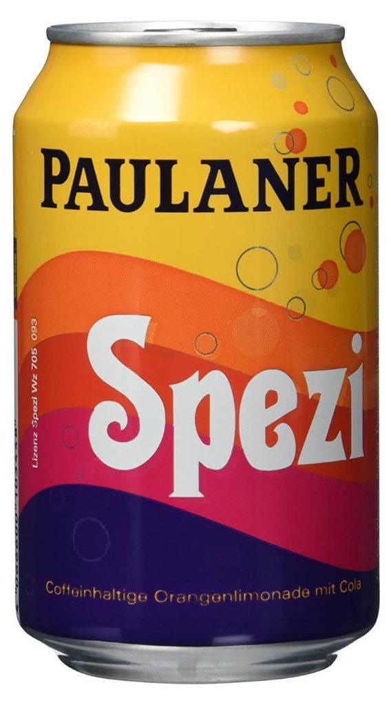 Paulaner Spezi plechovka osvěžující pomerančové limonády s Obrázek produktu 