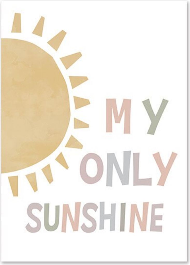TPFLiving Kunstdruck LW-1031 (OHNE RAHMEN) Poster - Leinwand - Wandbild - Hochauflösender Giclée-Druck, langlebig und hochwertig - You are my sun...