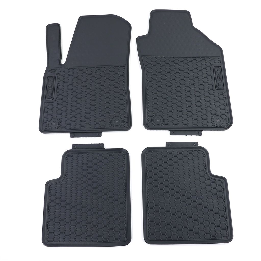 Premium Gummi Fußmatten Set 4-teilig Schwarz für Fiat 500 Produktbild 