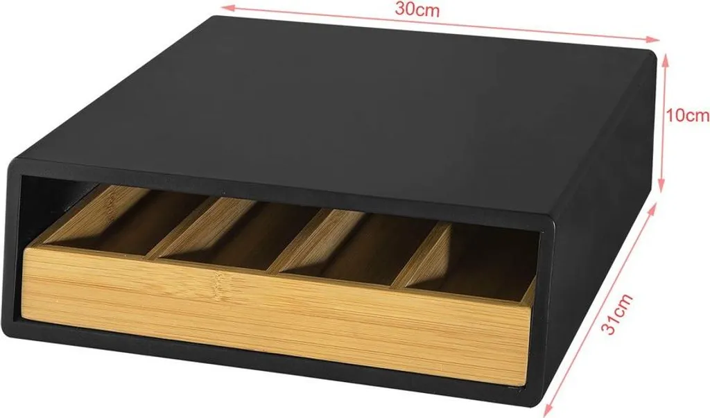 Boîte à Capsules Noire Moderne : Support Machine à Café Ergonomique - 3