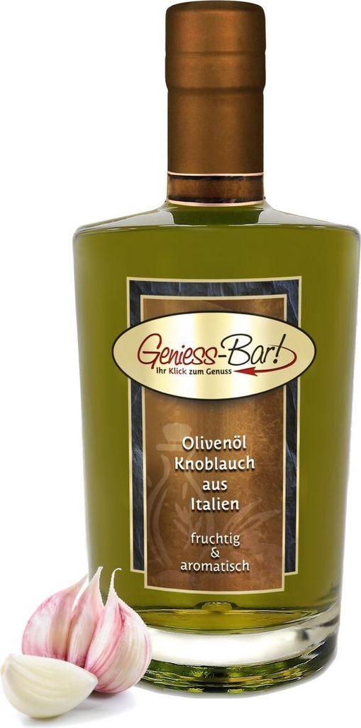 Olivenöl Knoblauch  aus Italien 0,5L kaltgepresst extra Produktbild 