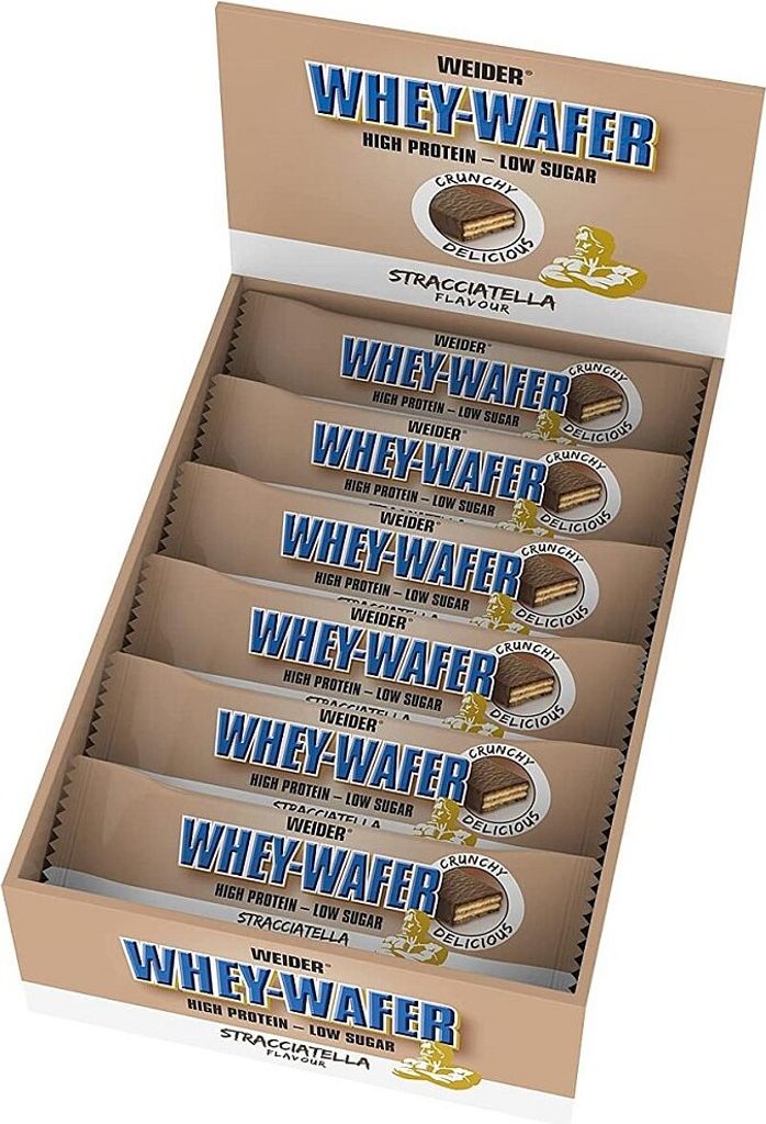 Weider Whey-Wafer - 12 Riegel a 35 g Straciatella