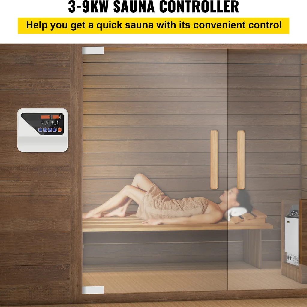 Commande de Sauna pour Réglage Température et Durée de Chauffe 9kW