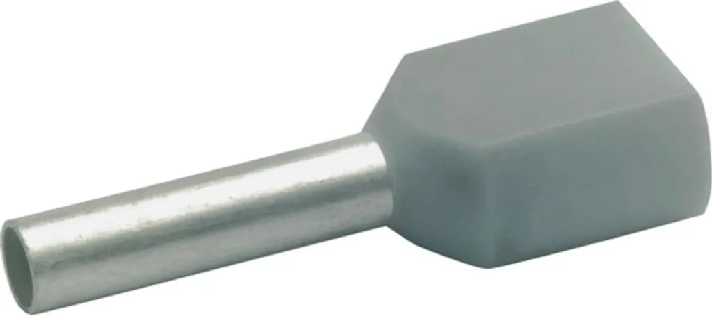 Embout de câblage isolé double 0,75mm² gris 870/8 pour fils de cuivre