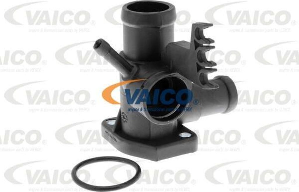 VAICO V10-0783 Kühlmittelflansch OE 037121133E kompatibel mit Alhambra, Cordoba, Ibiza, Inca, Toledo, Caddy, Corrado, Golf III, Golf IV, Passat 35...