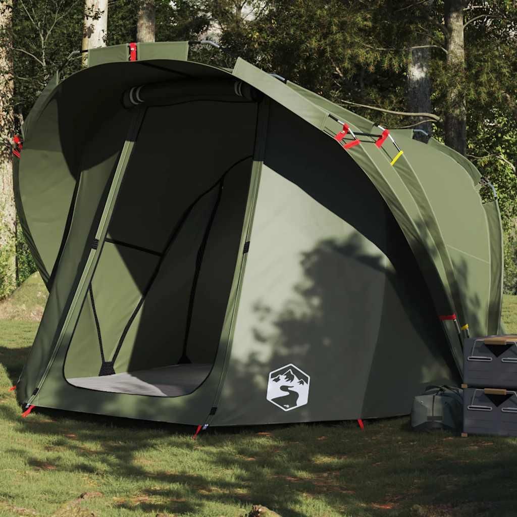 vidaXL Tenda da pesca 4 persone verde oliva impermeabile Immagine del prodotto 