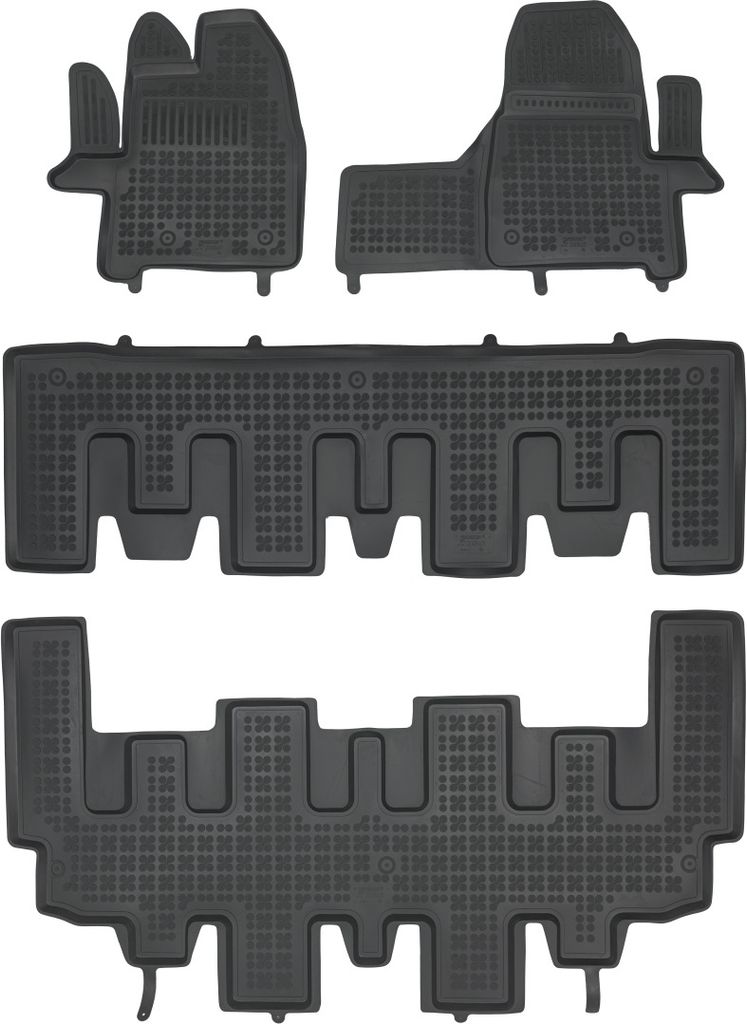 Gummi-Fußmatten Ford Tourneo Custom 2018-2023 (8 Sitze) Produktbild 