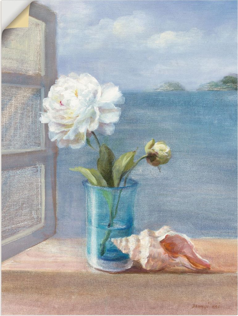 ARTland Wandbild, selbstklebend Küsten Blumen I Größe: 60x80 cm