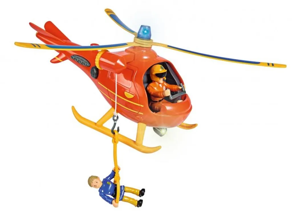 Hélicoptère du pompier Sam avec figurine et treuil de secours sonore