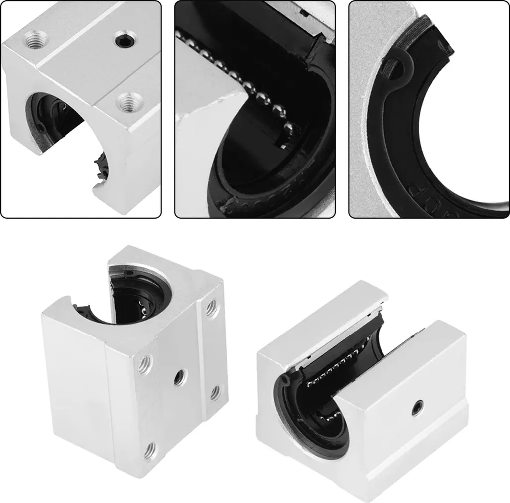 Roulements SBR20UU à Billes Ouverts 20mm pour Rail de Guidage de Machine