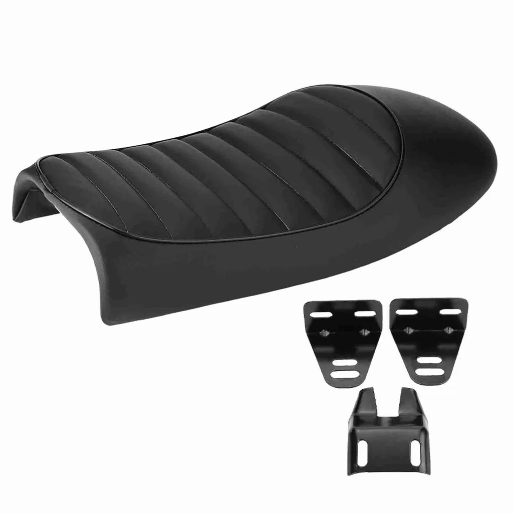 Selle Moto Vintage Café Racer en Cuir PU pour Honda CG125 GN CG CB400SS
