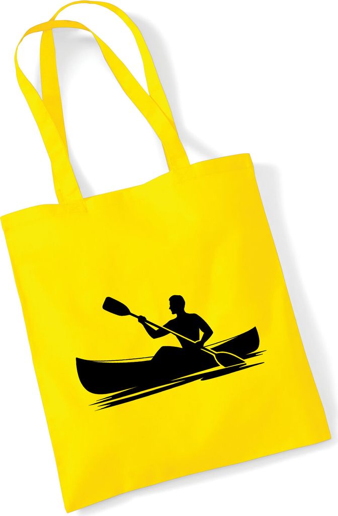 Huuraa Jutebeutel Canoeing Kajakfahren 10 Liter Yellow Baumwolle Tasche Geschenkidee