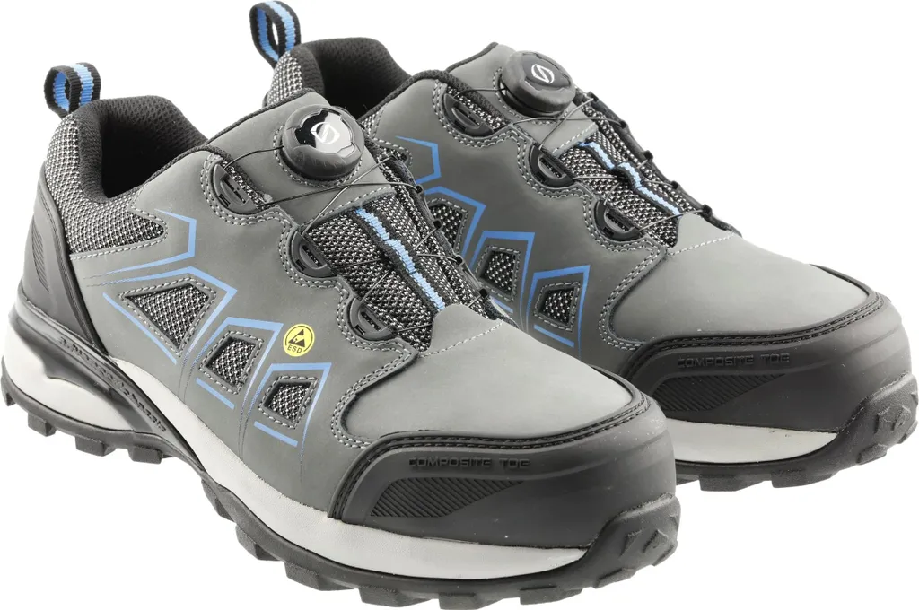 Chaussures de sécurité S3S Högert FULDE SR FO ESD Gris Bleu Taille 40