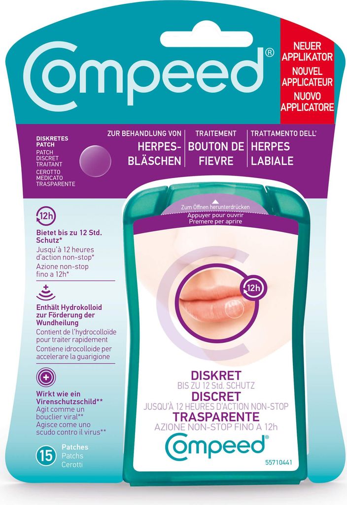 Compeed Herpesbläschen-Patch mit transparentem Produktbild 