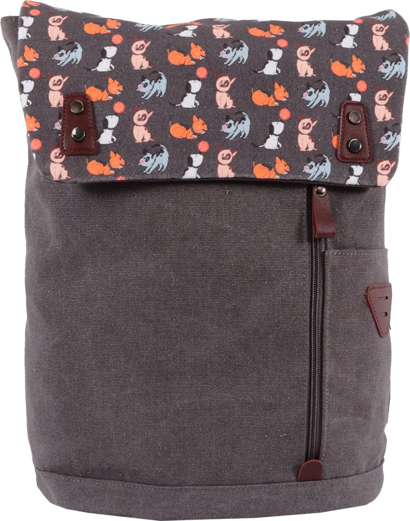 Biggdesign Dogs Vintage Laptop-Rucksack für Frauen, wasserdichte Arbeitstasche mit Laptopfach, Reiserucksack, Schulrucksack, 15 Zoll Laptop und No...