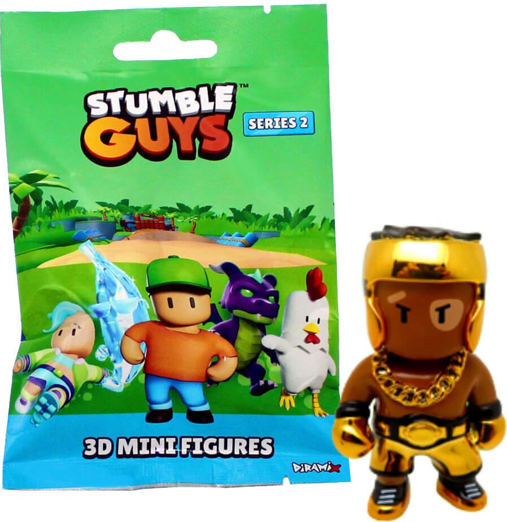 Stumble Guys 3D Sammelfiguren Serie 2 - Figur 24. Golden Gloves (Chrome)