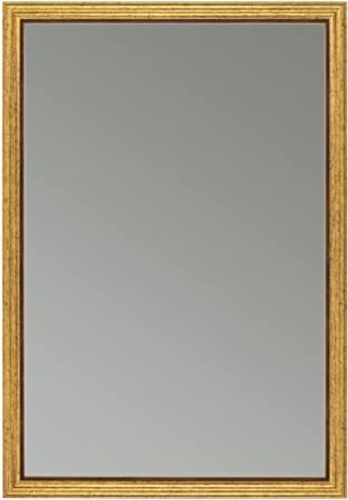 CLAMARO 'Oskar' Antik Wandspiegel Rahmen | Gold Antik Braun | Shabby Chic Vintage Barock Spiegel mit Holzrahmen | Barockspiegel inkl. Metall Aufhä...