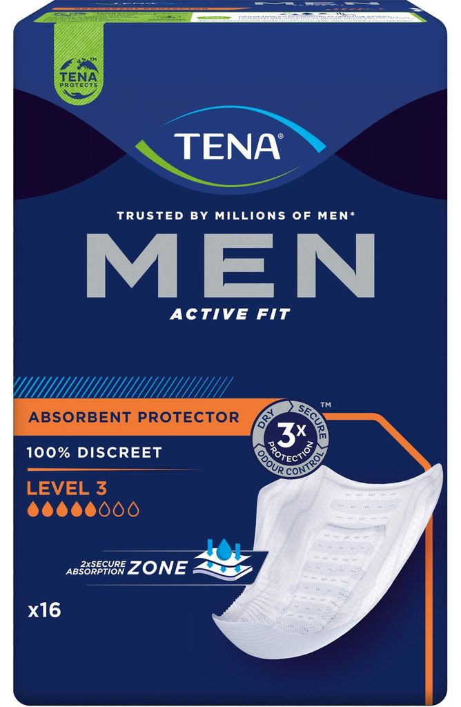 Tena Men Active Fit Level 3 - 6 paquets de 16 protections Image du produit 