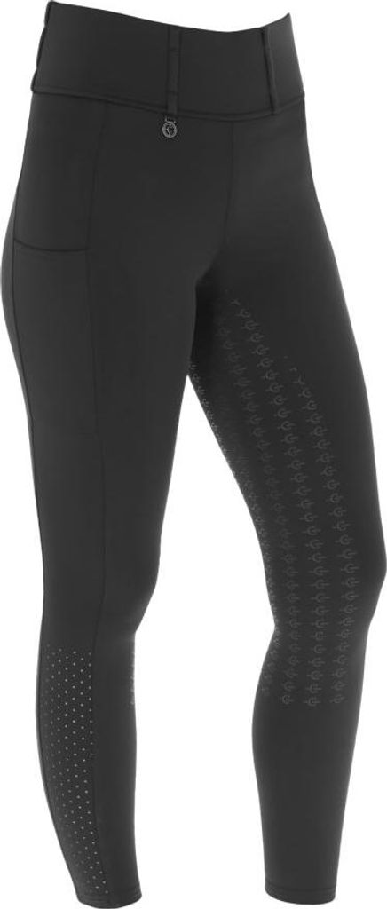Covalliero Damen Reitleggings Riding Tights Compression black FS 2025, Größe:32/34