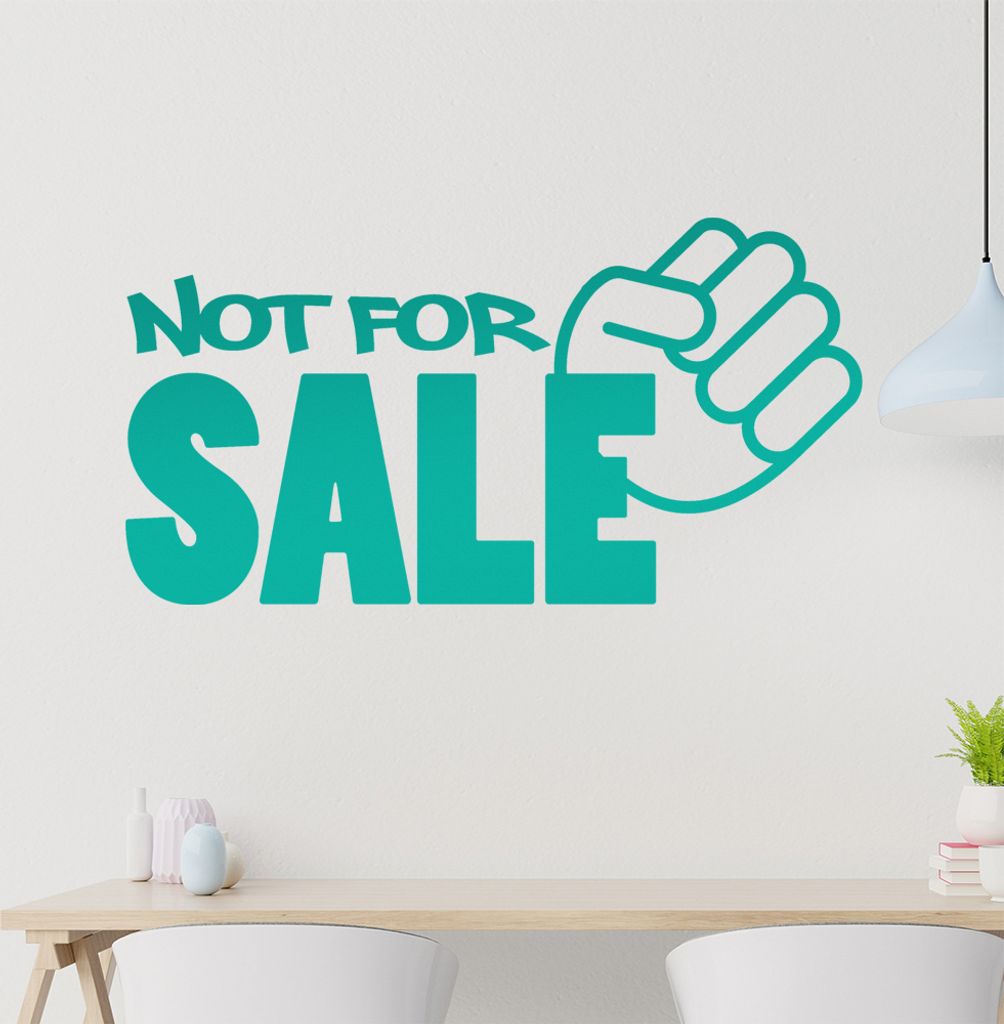 not forWandtattoo in 6 Größen - Wandaufkleber Wall Sticker - Dekoration, Küche, Wohnzimmer, Schlafzimmer, Badezimmer