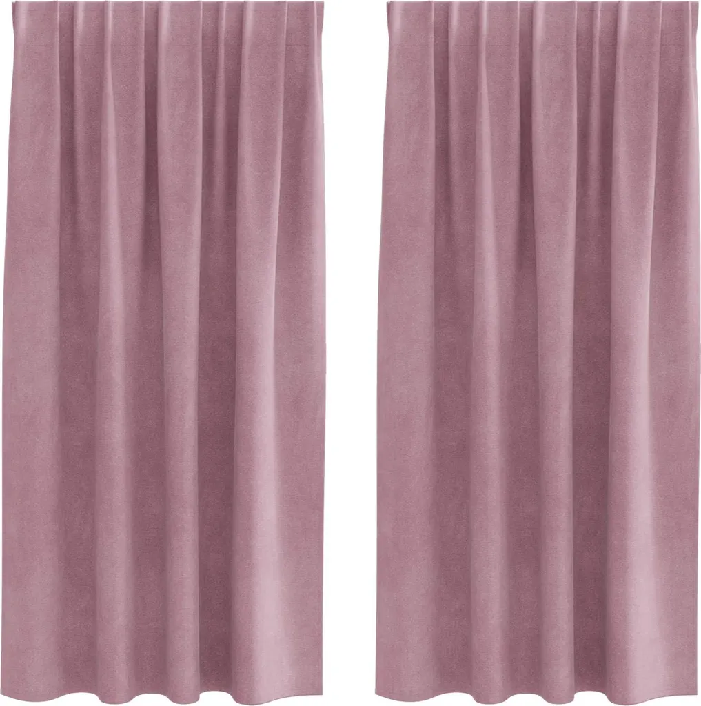 vidaXL Coppia Tende Oscuranti Velluto Rosa 140x175 - Facili e Belle