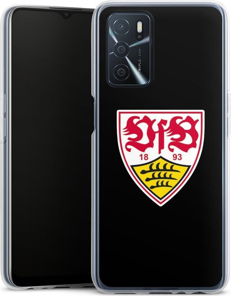 DeinDesign Handyhülle für Oppo A16 4G Silikon Hülle Case Smartphone Schutzhülle Offizielles Lizenzprodukt VfB Stuttgart Wappen