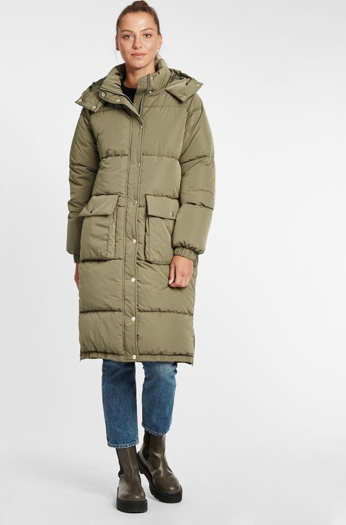 OXMO OXAlba Damen Wintermantel Parka Steppmantel mit Kapuze