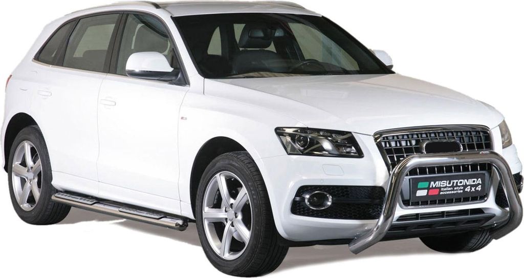 Edelstahl Seitenschweller Schwellerrohre für Audi Q5 2008-2015 Edelstahl Silber
